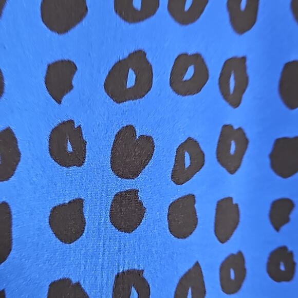 Chaus New York Blue Black Wrap Sleeveless Blouse Sz Small - Picture 9 of 11